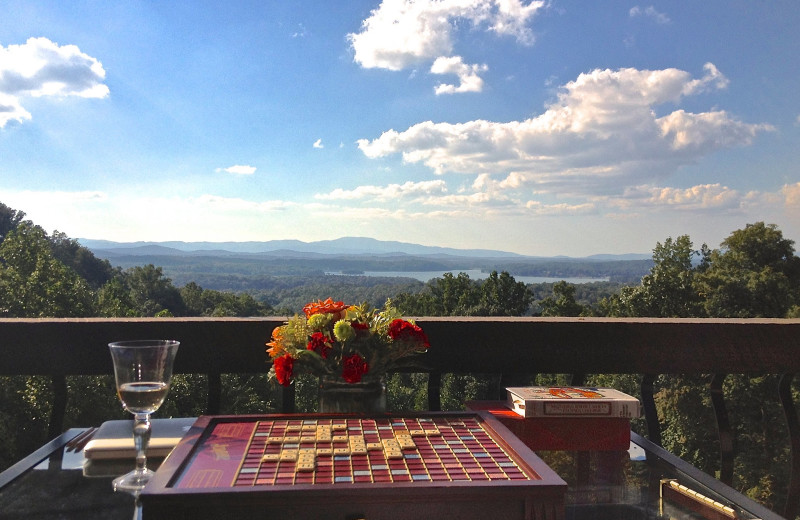 Balcony view at Cabin Rentals of Georgia.