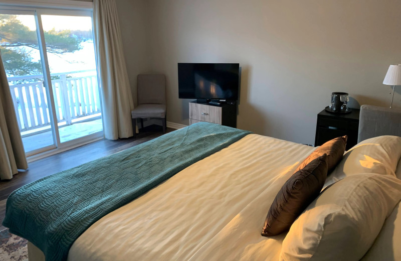 Guest room at Christie’s Mill Inn & Spa.