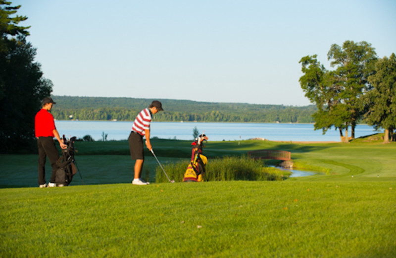 Golfing at Sugar Lake Lodge.