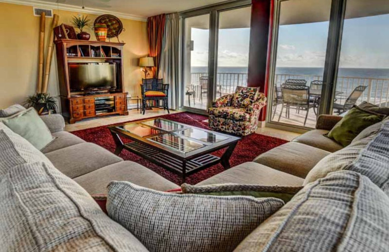 Rental living room at Luna Beach Properties.