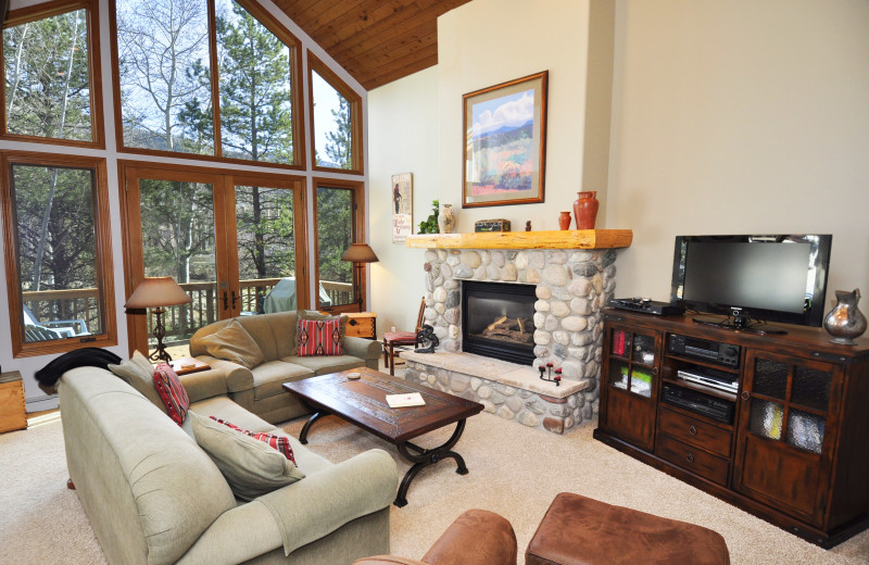 Rental living room at Steamboat Lodging Properties.