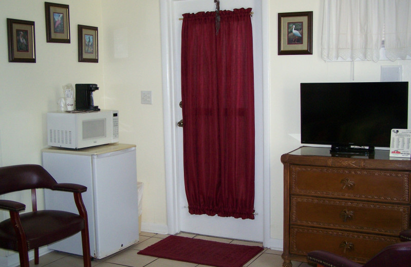 Guest room at Rock Reef Resort.