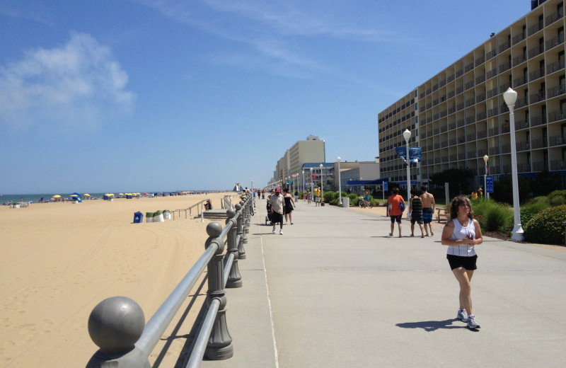 The beach at The Oceanfront Inn.