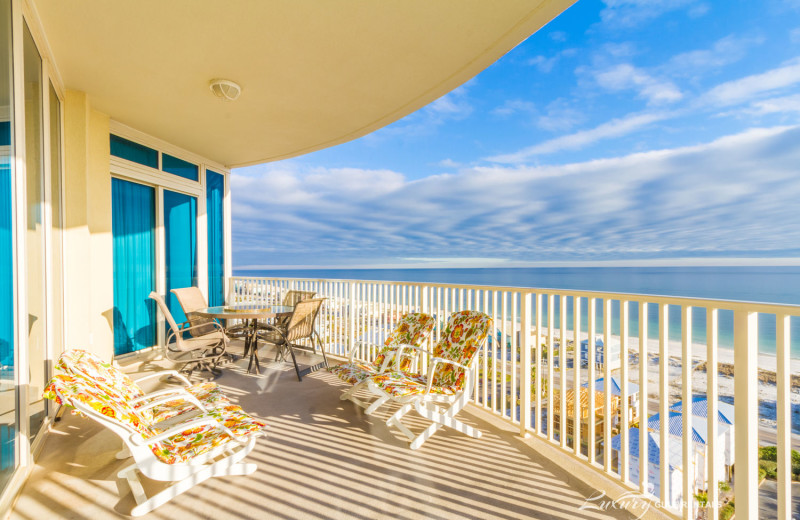 Rental balcony at LuxuryGulfRentals.com.