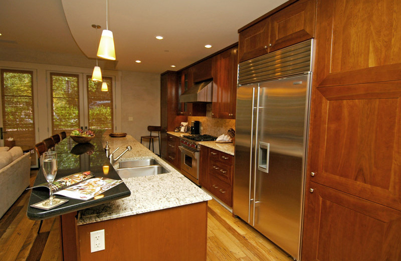 Rental kitchen at Frias Properties of Aspen.