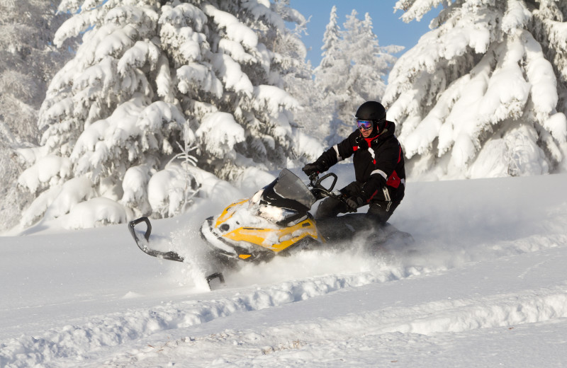 Snowmobiling at White Lake Lodges.