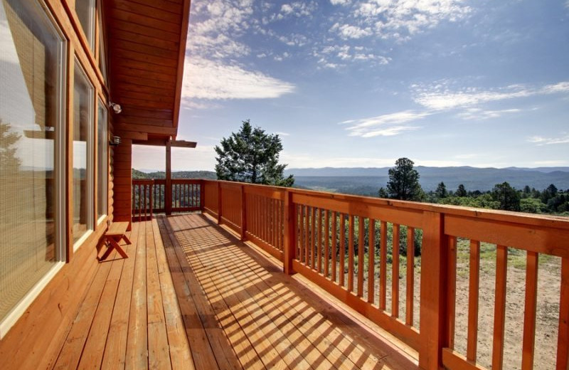 Rental porch at Family Time Vacation Rentals.