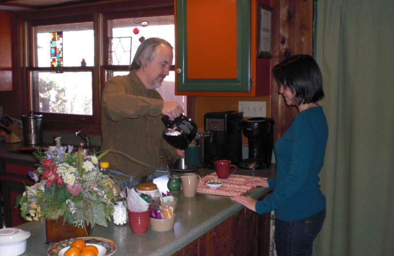 Dining at Cedar House Inn & Yurts.