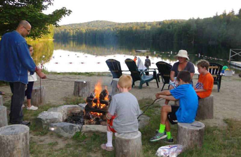 S'mores on the Beach at Lapland Lake Nordic Vacation Center