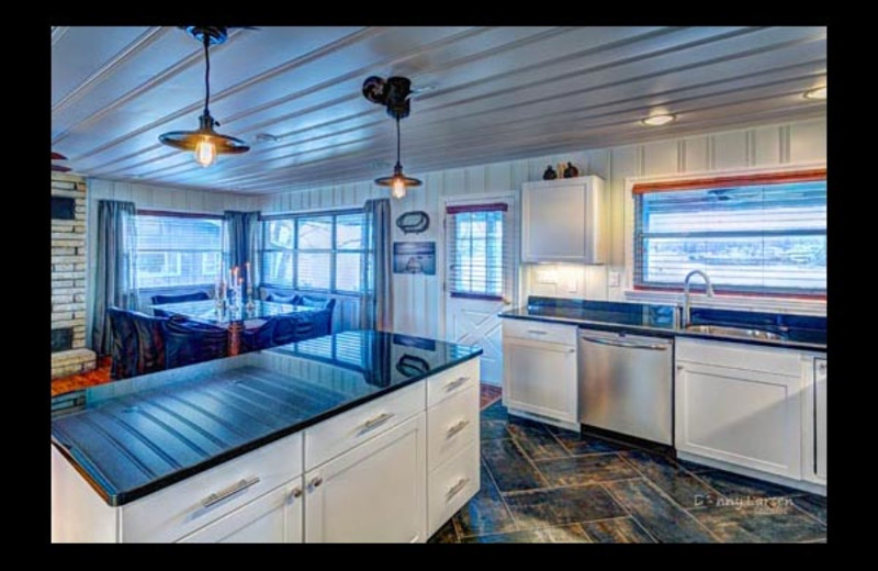 Cottage kitchen at Mallard Point Resort.
