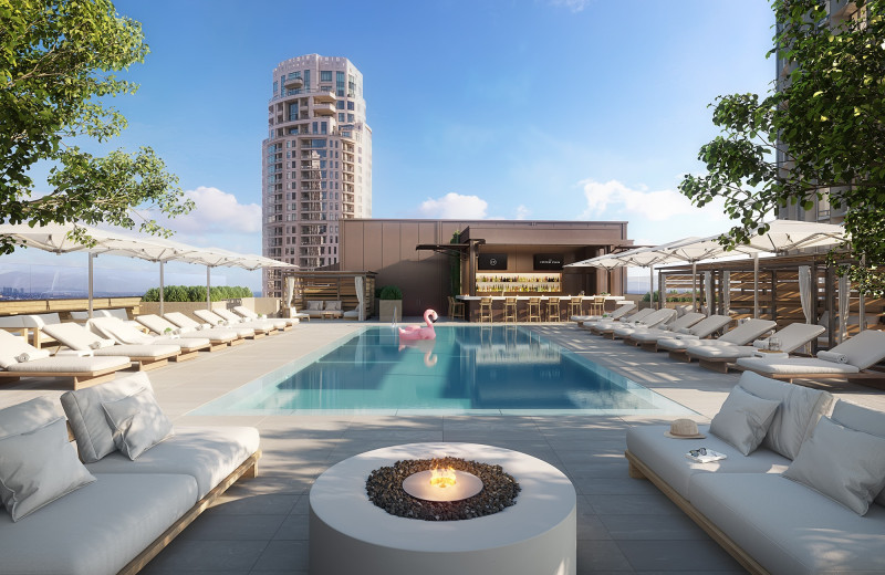 Outdoor pool at Fairmont Century Plaza.