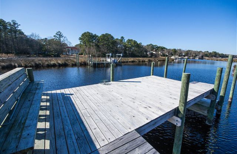 Rental dock at Beach Realty & Construction.