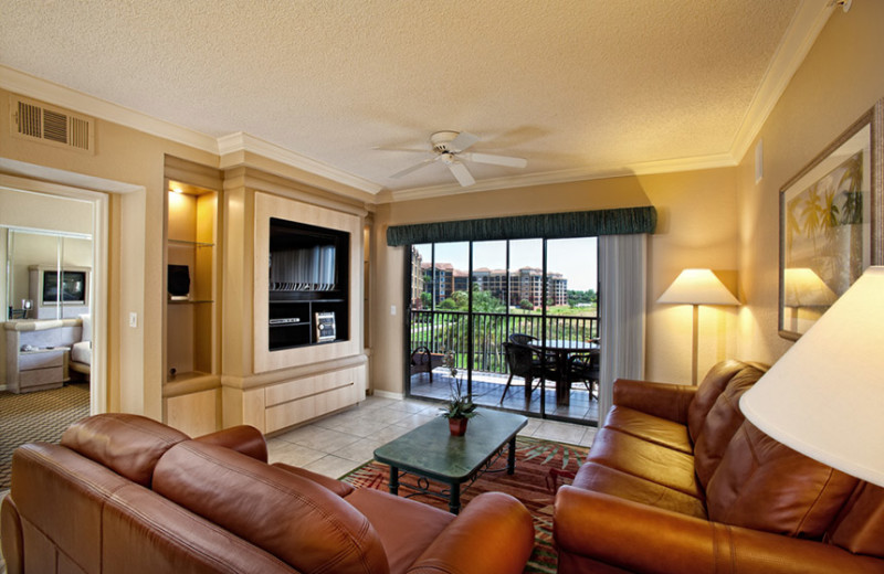 Guest living room at Westgate Lakes Resort & Spa.