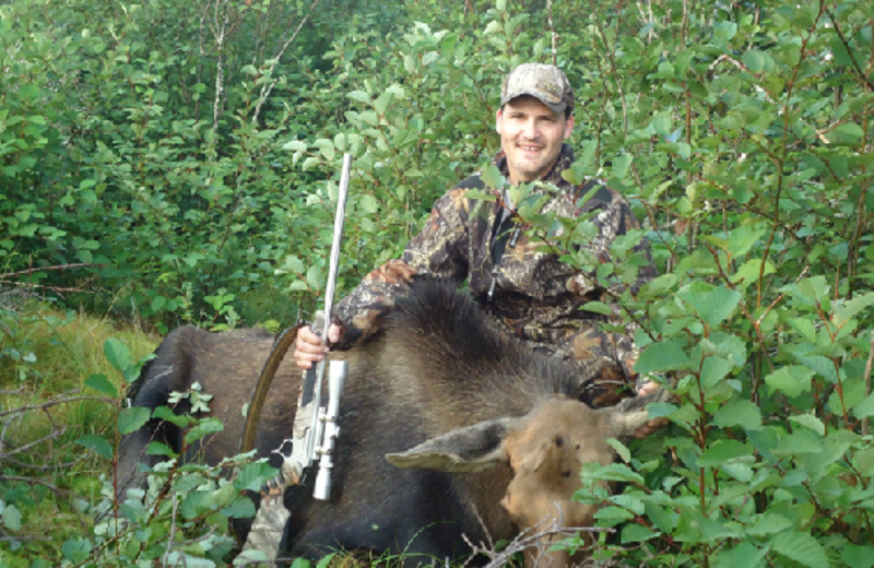 Moose hunting at Sandy Lake Lodge.