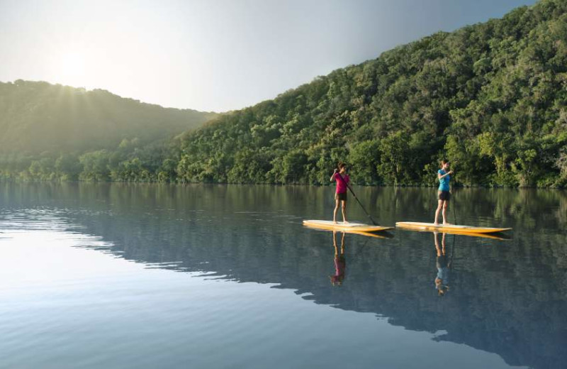 Paddleboarding at Lake Austin Spa Resort