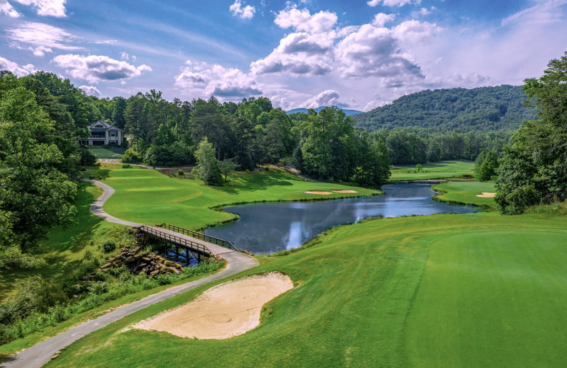 Golf at Rumbling Bald on Lake Lure.