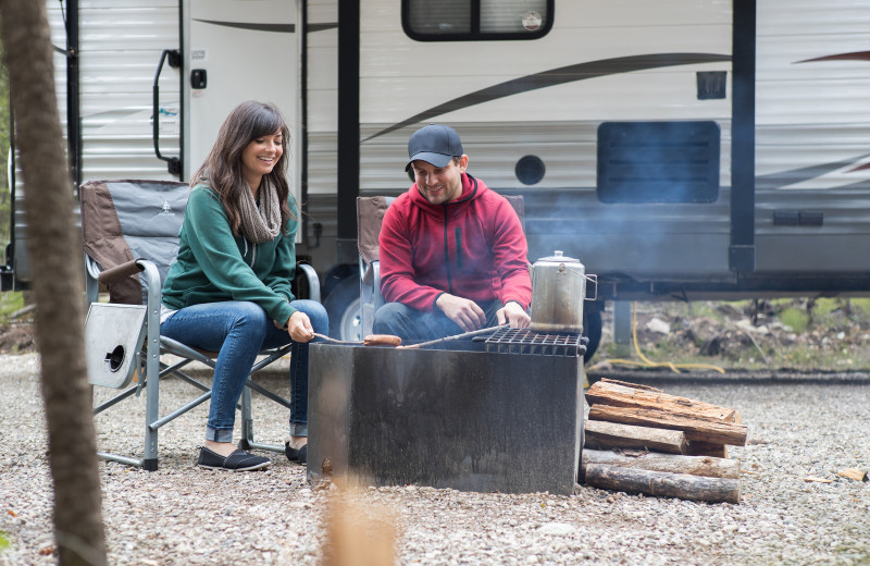 RV campground at Appeldoorn's Sunset Bay Resort.