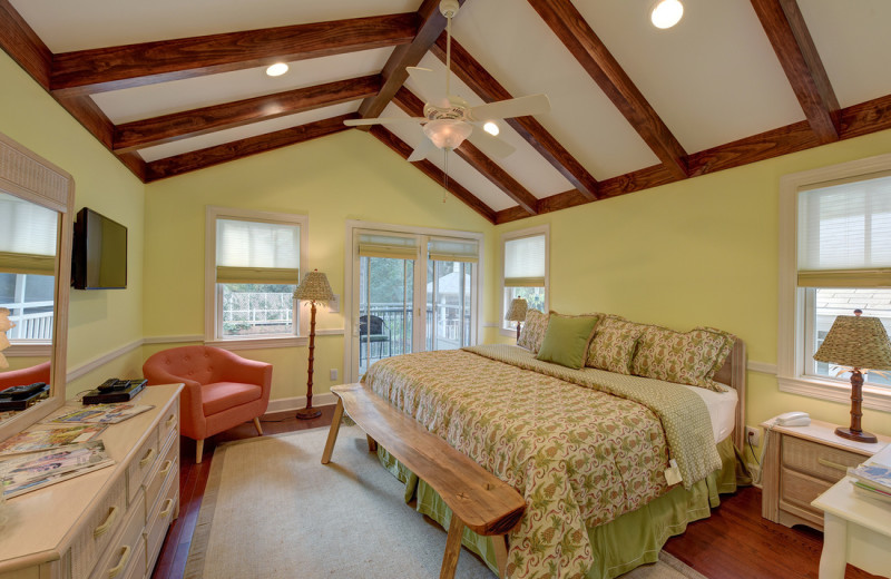 Guest room at The Grey Owl Inn.