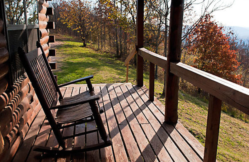 Cabin porch at Buffalo Outdoor Center.