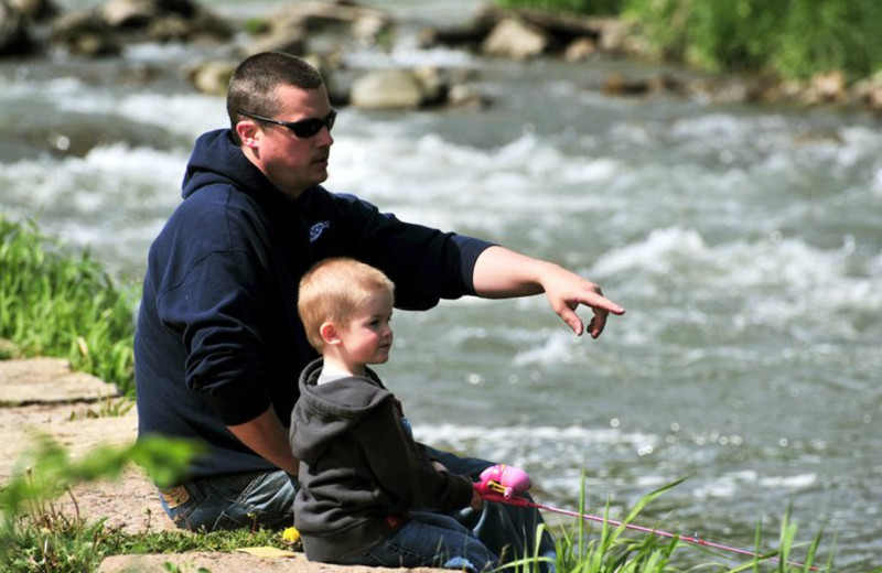 Fishing at Cedar Valley Resort.