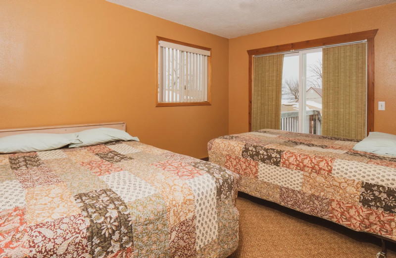 Condo bedroom at Shady Grove Resort.