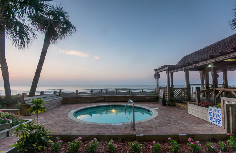 Hot tub at Water's Edge Resort.