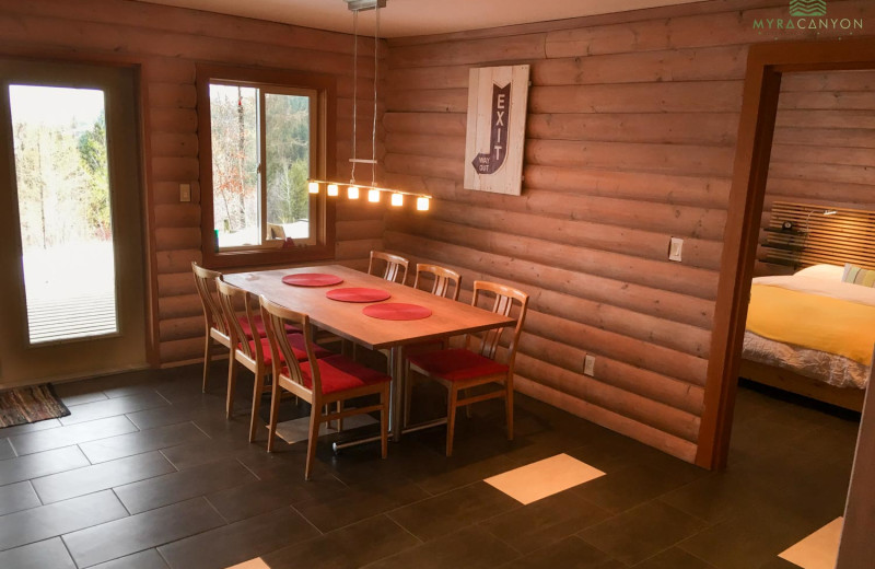 Guest room at Myra Canyon.