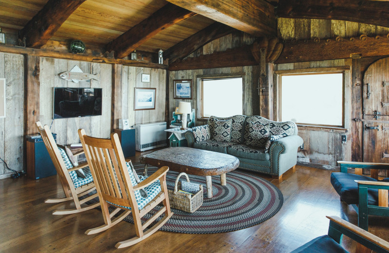 Dolphin house living room at Alegria Oceanfront Inn & Cottages.