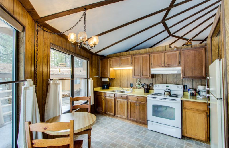 Vacation rental kitchen at Vacasa Rentals Eagle Crest.