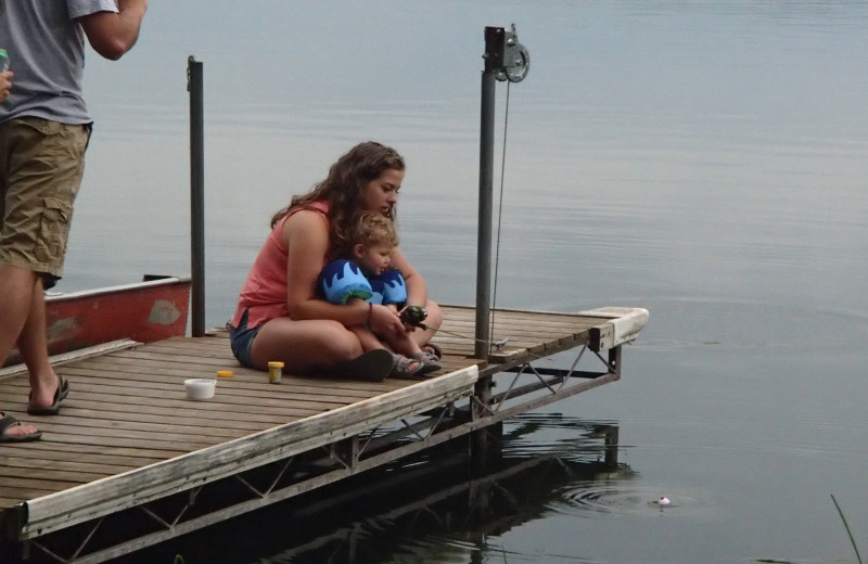 Docking at Whispering Waters Resort.