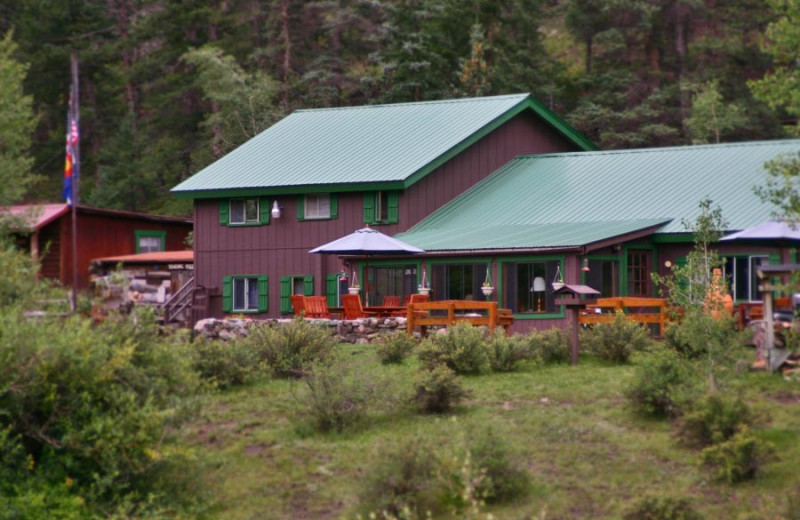 Cabin exterior at Elk Mountain Ranch.