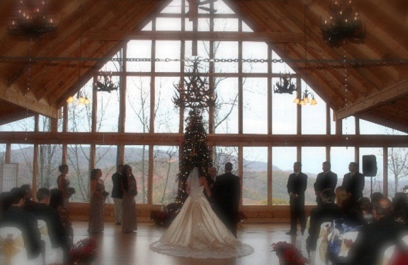 Wedding ceremony at The Lodge at Brother's Cove.