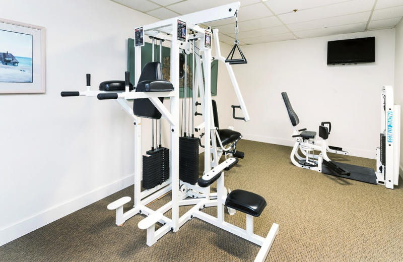 Fitness room at Surfrider Resort.