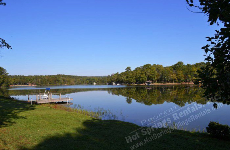 Lake view at Hot Springs Village Rentals.