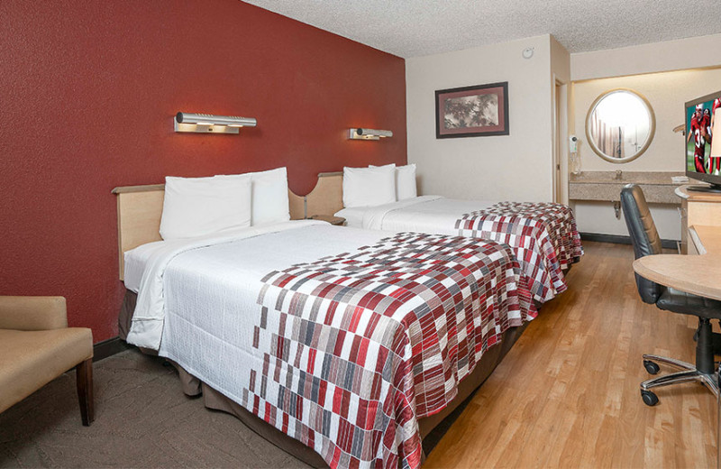 Guest room at Red Roof Inn Cleveland.