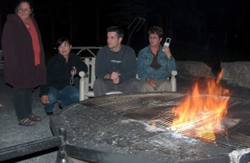 BBQ grill at Cheechako Cabins.