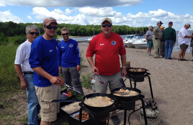 Fish fry at Ballard's Resort.