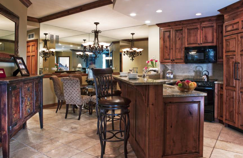 Guest kitchen at East West Resorts Beaver Creek.