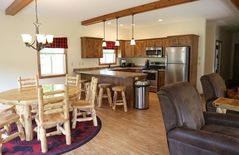 Guest kitchen at East Silent Lake Resort.