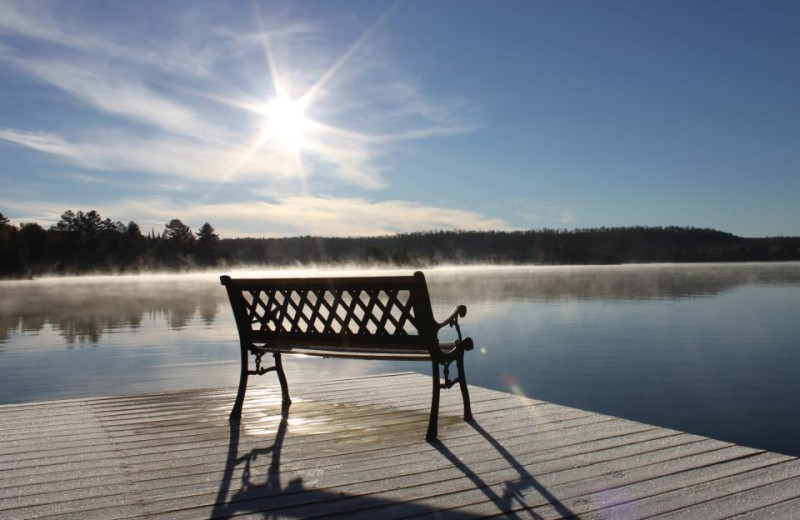 Lake view from the dock at Blue Spruce Resort.