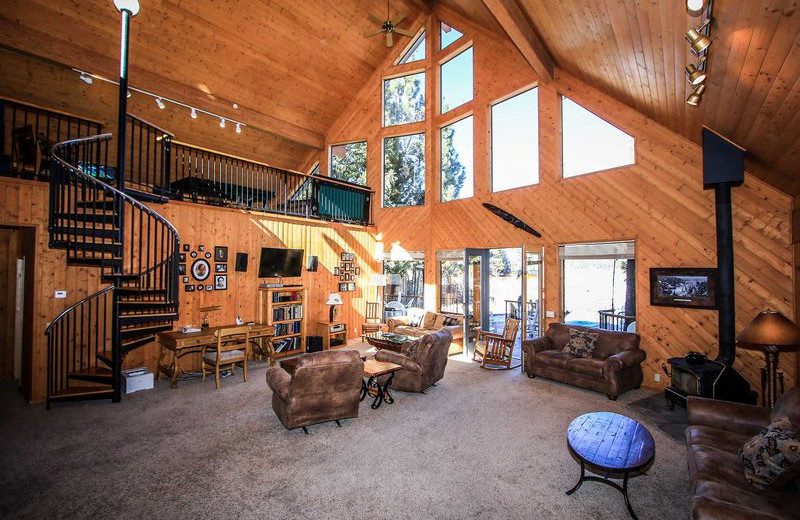 Rental living room at Big Bear Vacations.