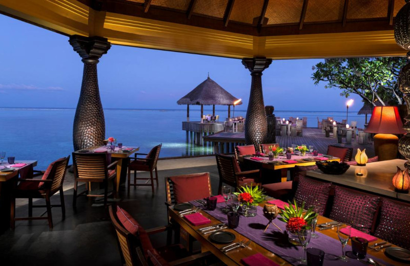 Dining at Four Seasons Resort - Maldives at Kuda Huraa.