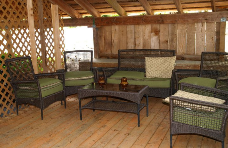 Patio view at Hood Canal Cottages.