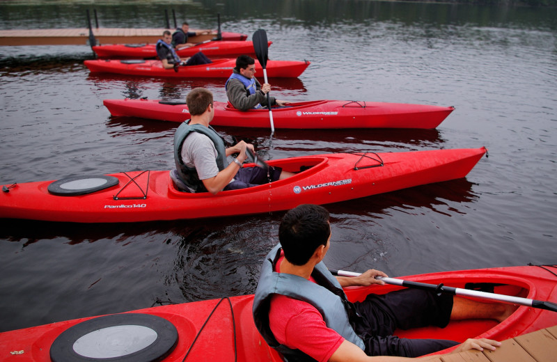 Kayaking at SookePoint Ocean Cottage Resort.