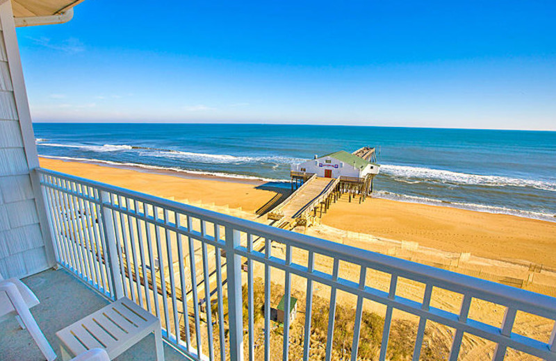 Balcony ocean view at Hilton Garden Inn Outer Banks.