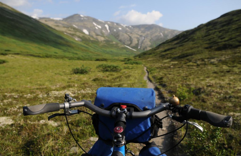 Bike riding at Great Alaska Adventure Lodge.