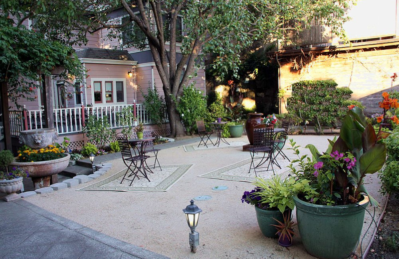 Back Patio at Hennessey House Bed & Breakfast.