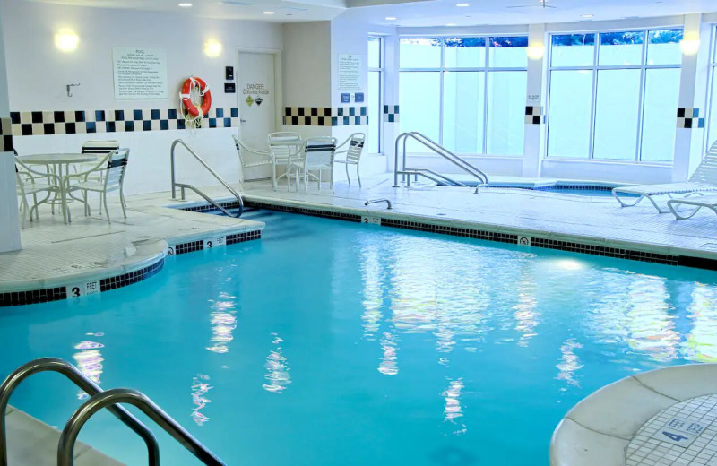 Indoor pool at Hilton Garden Inn Westbury.