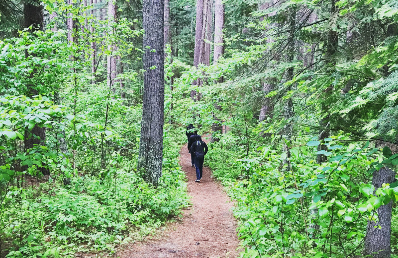 Hiking at Driftwood Resort.