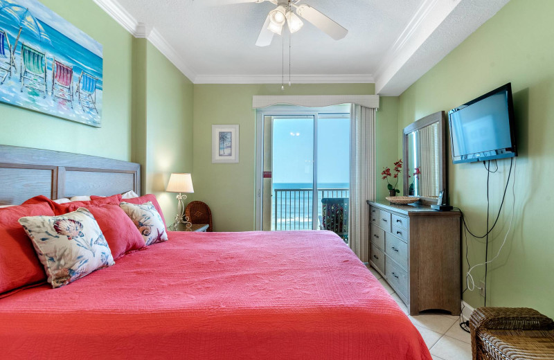 Rental bedroom at Bender Realty Vacation Rentals.